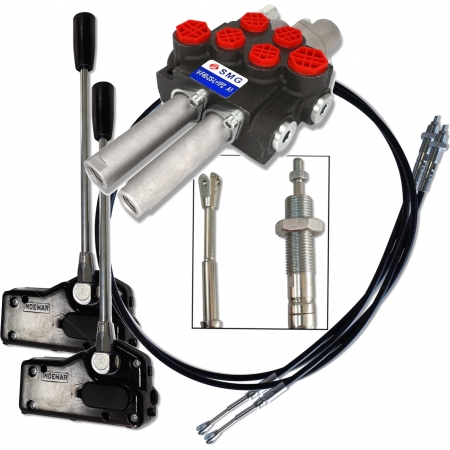 ZESTAW 2 SEKCYJNY 40L DO TURA PŁYWAK ROZDZIELACZ Z ZATRZASKIEM + DŹWIGNIE NA WIDEŁKI LINKI 2m